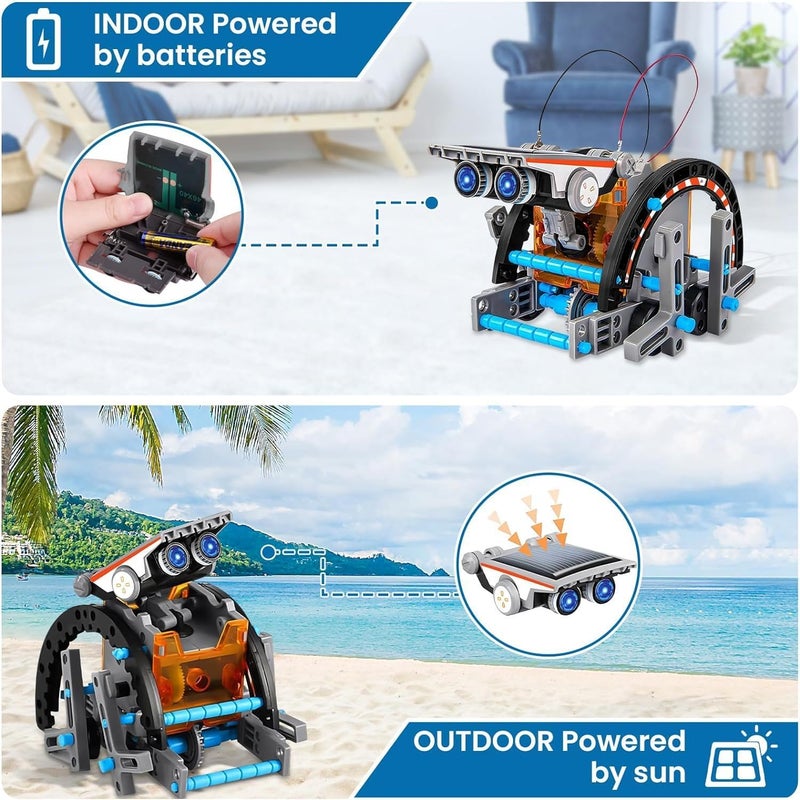 29-in-1 Electric Robot Kit, DIY Solar Power Building Kit, Educational STEM Science Toy, Robotic Set Toys Gift for Boys Girls 8-12 Years Old (29in1) - Image 3