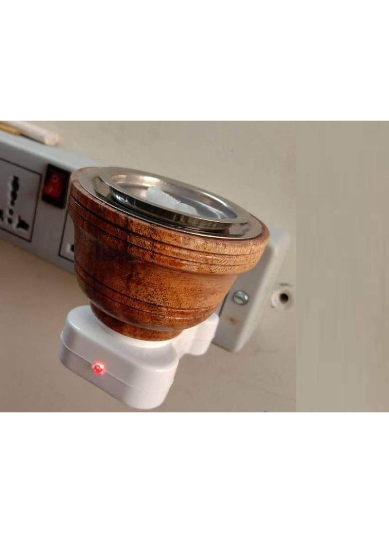 DEV POOJA STORE Multipurpose Wood Electric Incense Burner Bakhoor Kapoor DaniElectric Diffuser for Home PoojaOffice Pooja Camphor Fragrance for Postive Energy  - Image 1