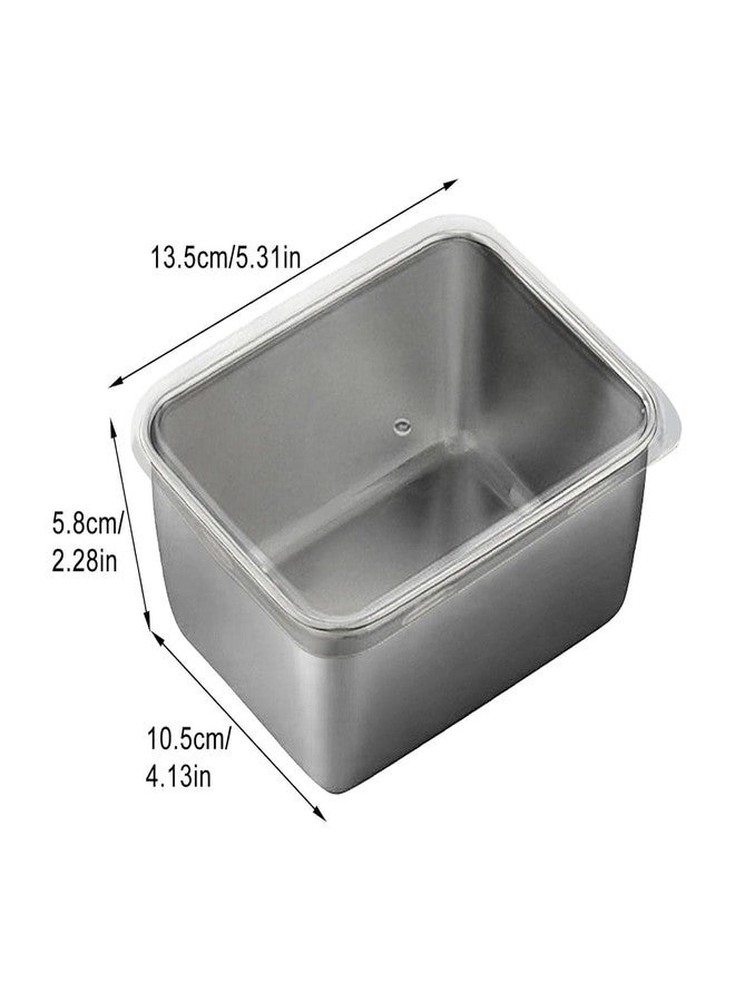 FAGVA Food Storage Box with Lid | Stainless Steel Lunch Box for Travel | Food Grade BPA Free Storage Container | Leak Proof Portable Easy to Carry Organizers for Kitchen (Pack of 2) - Image 3