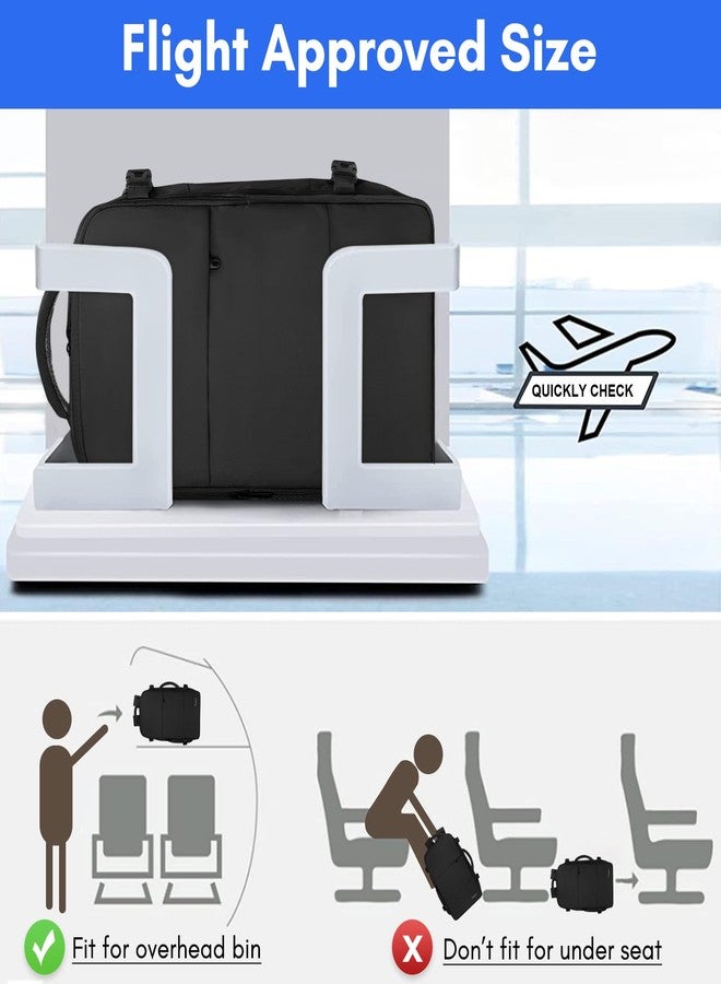 Taygeer Travel Laptop Backpack for Men Women, Airplane Approved Travel Backpack Suitcase with Usb Charging Port, Lightweight College 35l Luggage Bag 15.6inch Laptop Mochila Gifts for Business,Black - Image 4