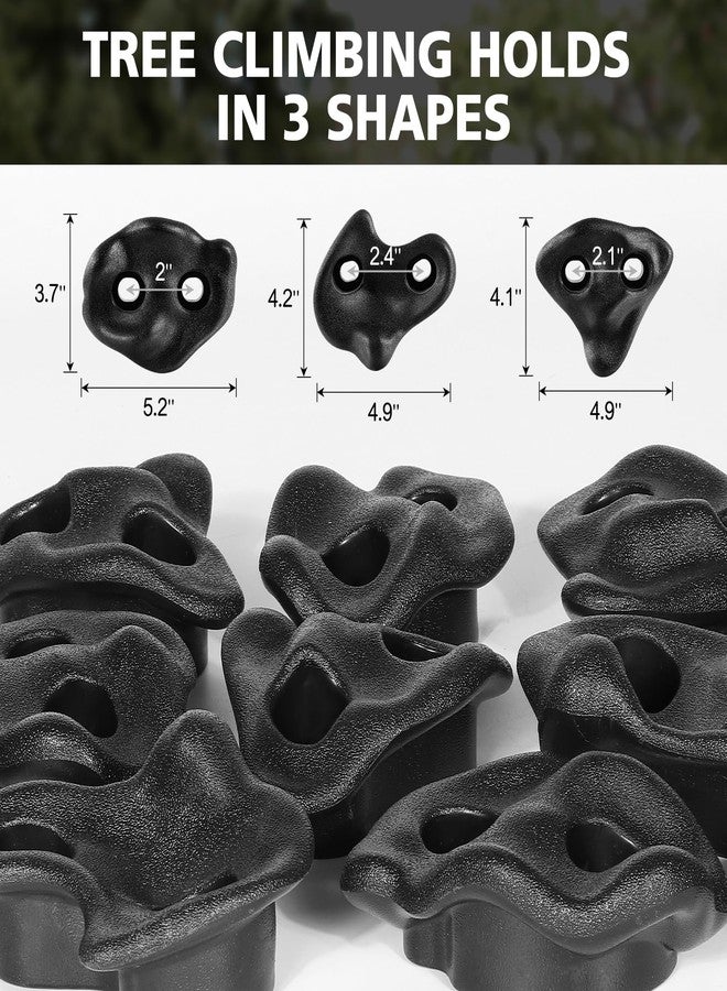 TOPNEW 18PCS Ninja Tree Climbing Holds and 6 Sturdy Ratchet Straps for Kids Tree Climbing, Large Climbing Rocks for Outdoor Ninja Warrior Obstacle Course Training - Image 5
