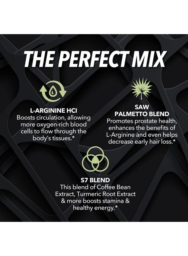 L Arginine Saw Palmetto For Men With S7 Plantbased Ingredient Blend For Nitric Oxide Boost ; Increases Blood Flow And Improves Prostate Support ; Active Male Supplement ; 60 Vegan Capsules