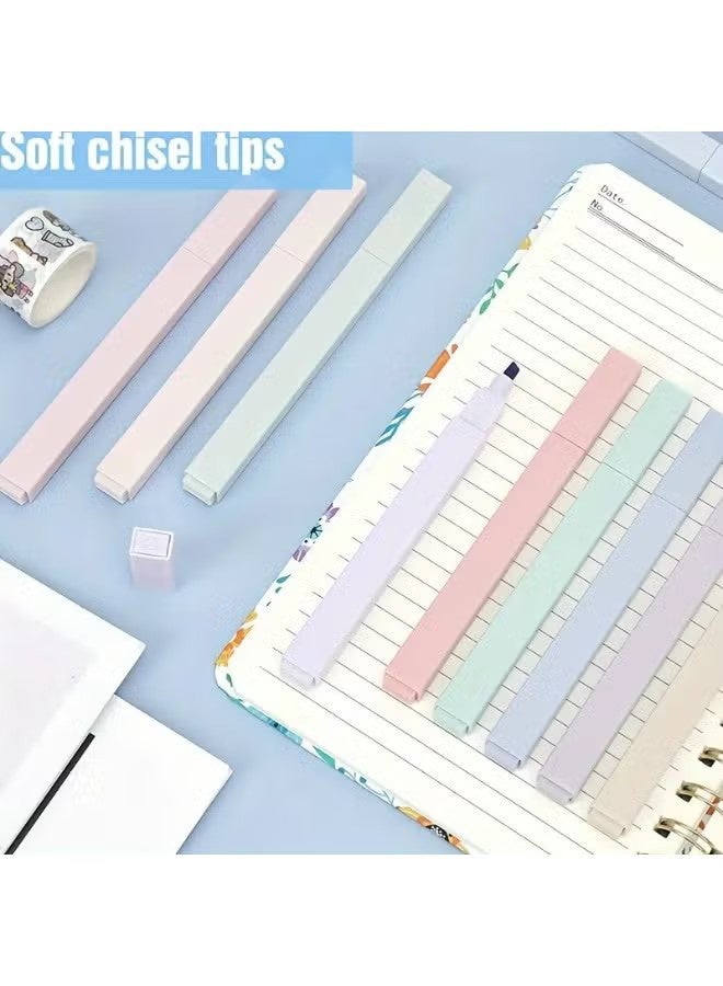 واي جيه أقلام تمييز بألوان الباستيل، عبوة 12 قطعة، رأس متوسطة، رأس دائري، غير مسببة للبقع، لا تتلاشى، مصنوعة من البلاستيك خفيف الوزن، مثالية للمفكرات واللوازم المكتبية - Image 2