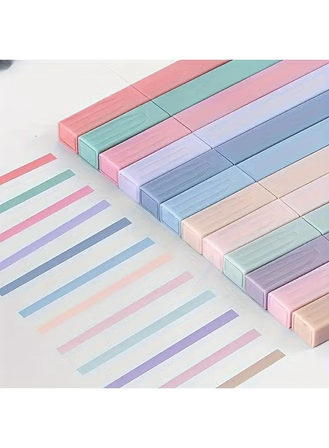 واي جيه أقلام تمييز بألوان الباستيل، عبوة 12 قطعة، رأس متوسطة، رأس دائري، غير مسببة للبقع، لا تتلاشى، مصنوعة من البلاستيك خفيف الوزن، مثالية للمفكرات واللوازم المكتبية - Image 4