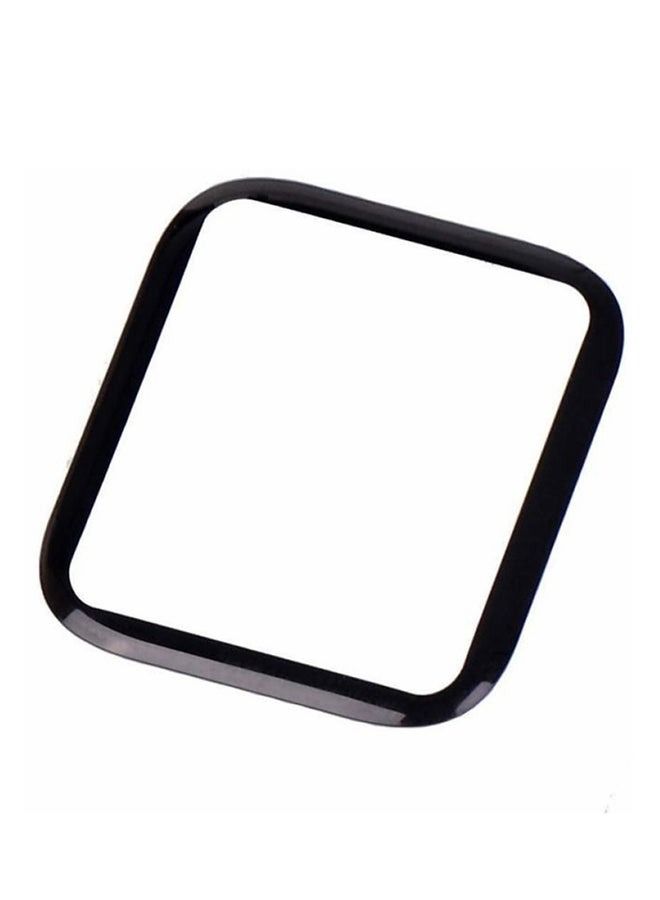 لاصقة حماية الشاشة من الزجاج المقوى عالي الوضوح وثلاثي الأبعاد بتصميم مضاد للخدوش يوفر تغطية كاملة لساعات أبل