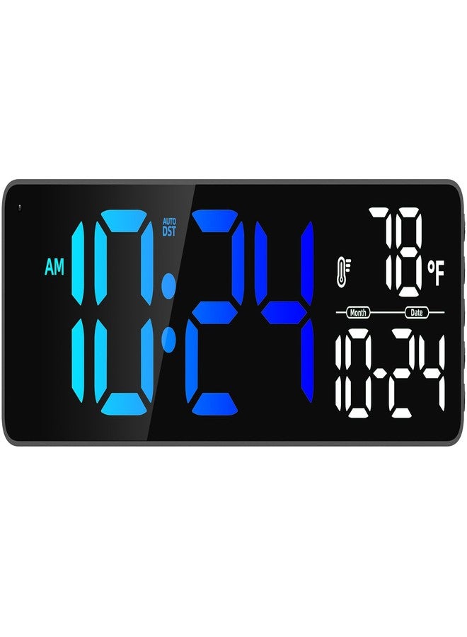 XUANZIT Large LED Digital Wall Clock with Date, Temperature, Auto-Brightness, Auto-DST | Big Digital Clock for Bedroom, Desk, Classroom, Living Room, Kitchen, Office, Gym, Farmhouse, Xmas Gift for Seniors - Image 1