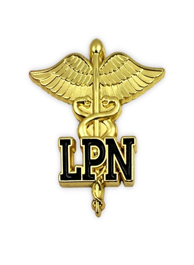 PinMaze دبوس طية صدر السترة بشعار ممرضة عملية مرخصة - حروف على بروش كادوسيوس - مشبك مراسم طبية للممرضات العملياتيات المرخصات (LPN) - Image 1