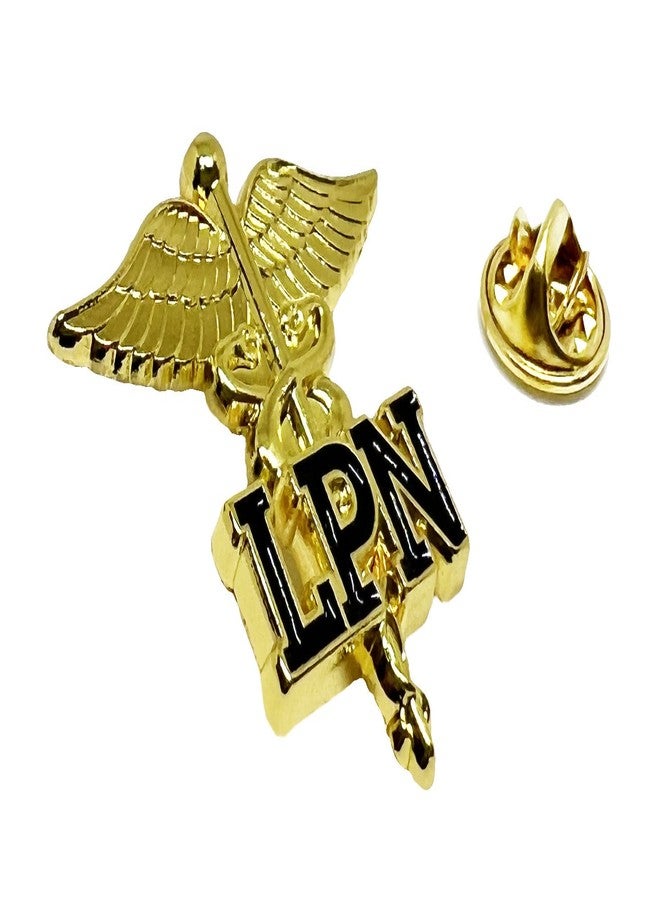 PinMaze دبوس طية صدر السترة بشعار ممرضة عملية مرخصة - حروف على بروش كادوسيوس - مشبك مراسم طبية للممرضات العملياتيات المرخصات (LPN) - Image 2