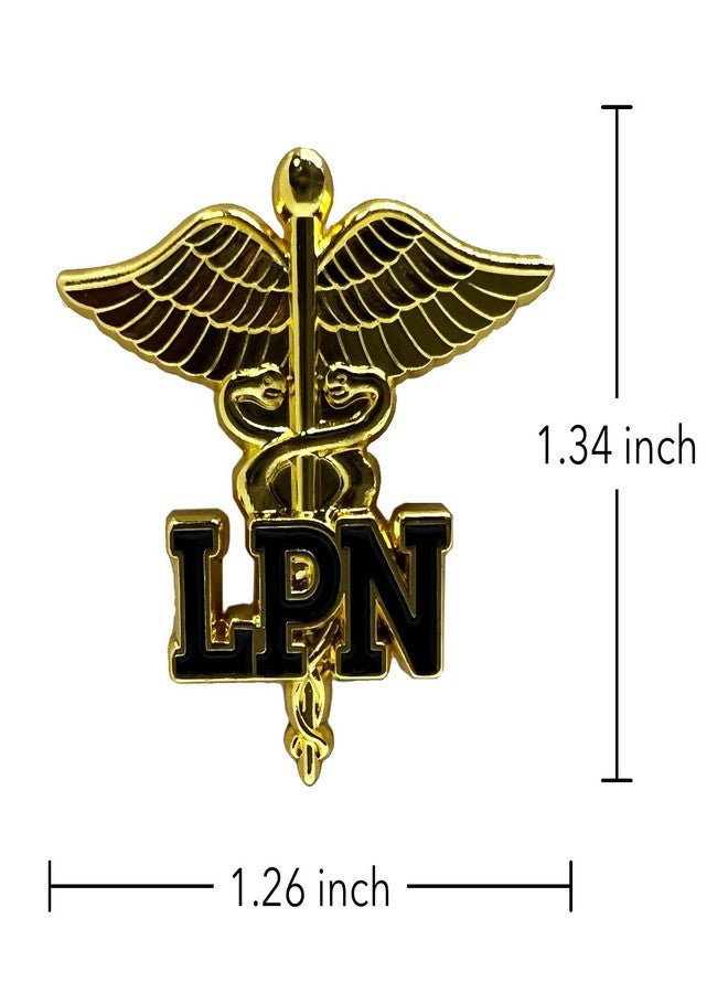 PinMaze دبوس طية صدر السترة بشعار ممرضة عملية مرخصة - حروف على بروش كادوسيوس - مشبك مراسم طبية للممرضات العملياتيات المرخصات (LPN) - Image 4
