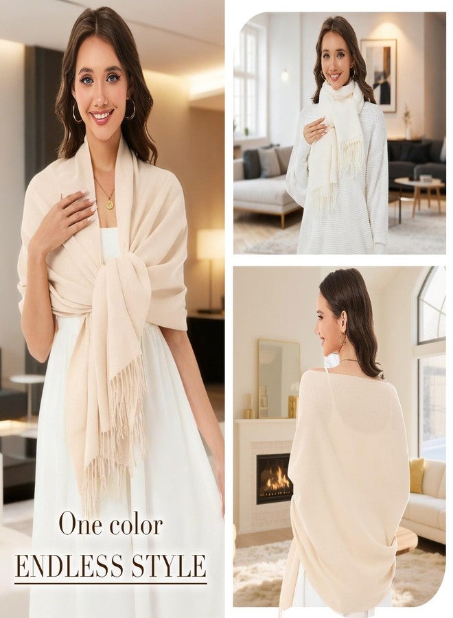 Sumolux Scarf for Women Pashmina Shawls Wraps for Evening Dresses Wedding Bridesmaid Gifts Winter Warm Soft Scarves - Image 3