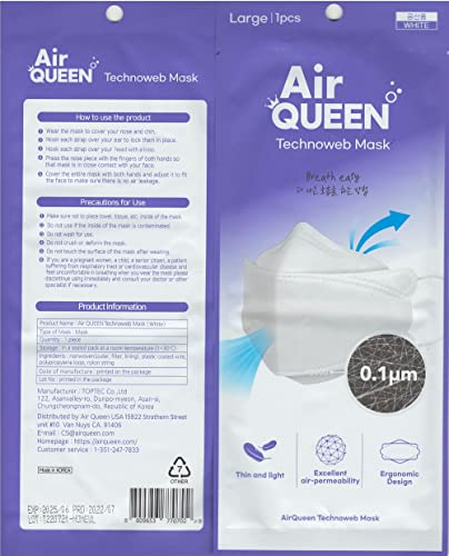 AIRQUEEN Air Queen Nano Filter Face Mask Individually Packaged (40-Pack) - Image 1
