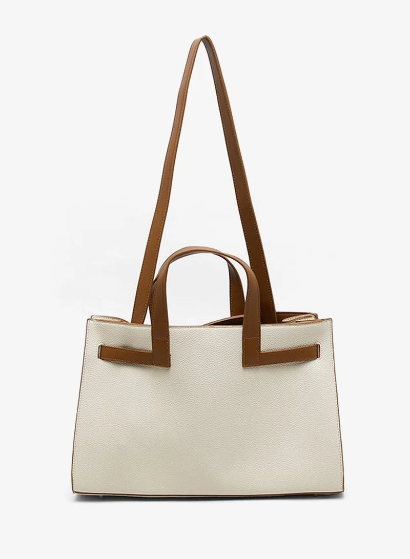 ANNE KLEIN  Anne Klein Contrast Detail Pu Tote Bag Set for Women | Best Price UAE