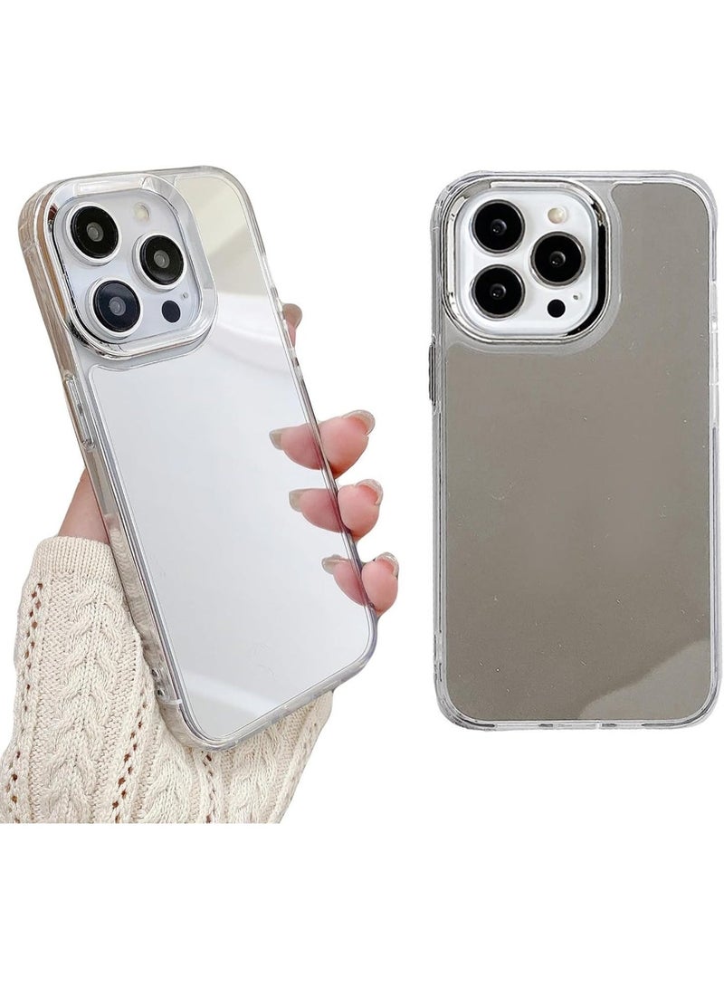, Hard Back, Clear Soft TPU Bumper, Shockproof Protective Cover, Perfect for Makeup Selfies (for 16 PRO MAX - Image 1