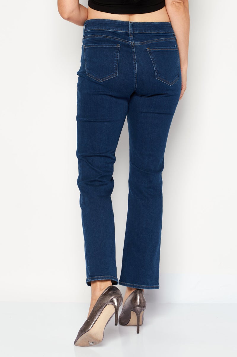 NYDJ Women Petite Fit Solid Stretchable Denim Jeans, Wash Navy - Image 3