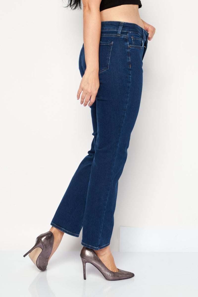 NYDJ Women Petite Fit Solid Stretchable Denim Jeans, Wash Navy - Image 4