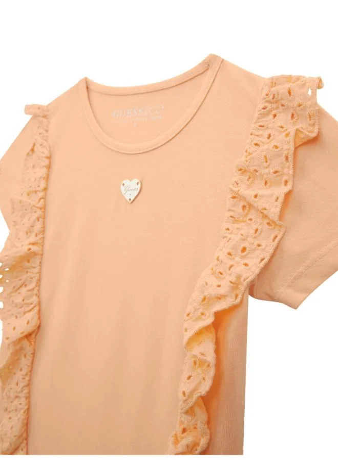 جس Kids Garment Dye Short Sleeve T-Shirt