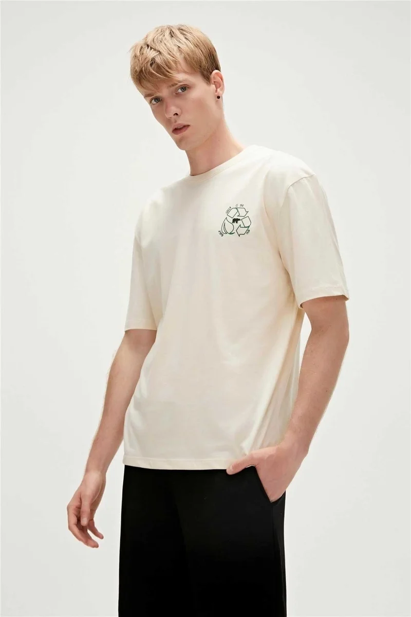Bad Bear Badbear Men's Re-World T-Shirt Candy White