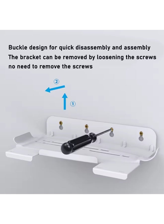 Steel Wall Mount for PS5 & PS5 Pro /Slim – Strong Design with 2 Controller Storage Brackets– Durable Metal Design - Image 2