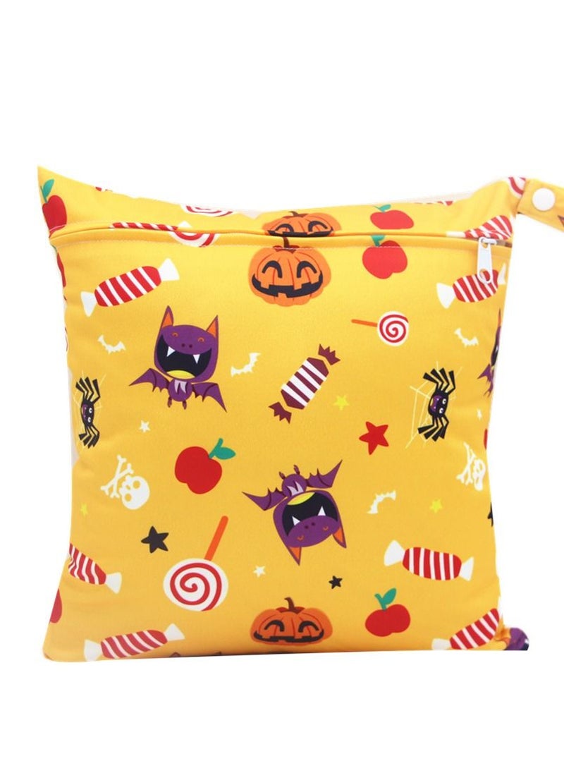 Asenappy Asenappy Cartoon Printed Stroller Single Zipper Car Hanging Bag Stroller Hanging Bag Multi-functional Diaper Storage Bag 