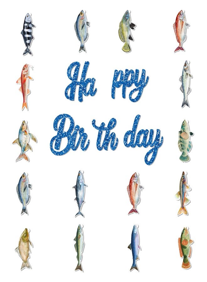 Lide Road 3PCS Gone Fishing String Birthday Party Supplies Fishing Birthday Banners Fishing Party Decorations Sea Fish Banner for Bass Fish Competition Freshwater Pond Outdoor Salt Water Decor - Image 3