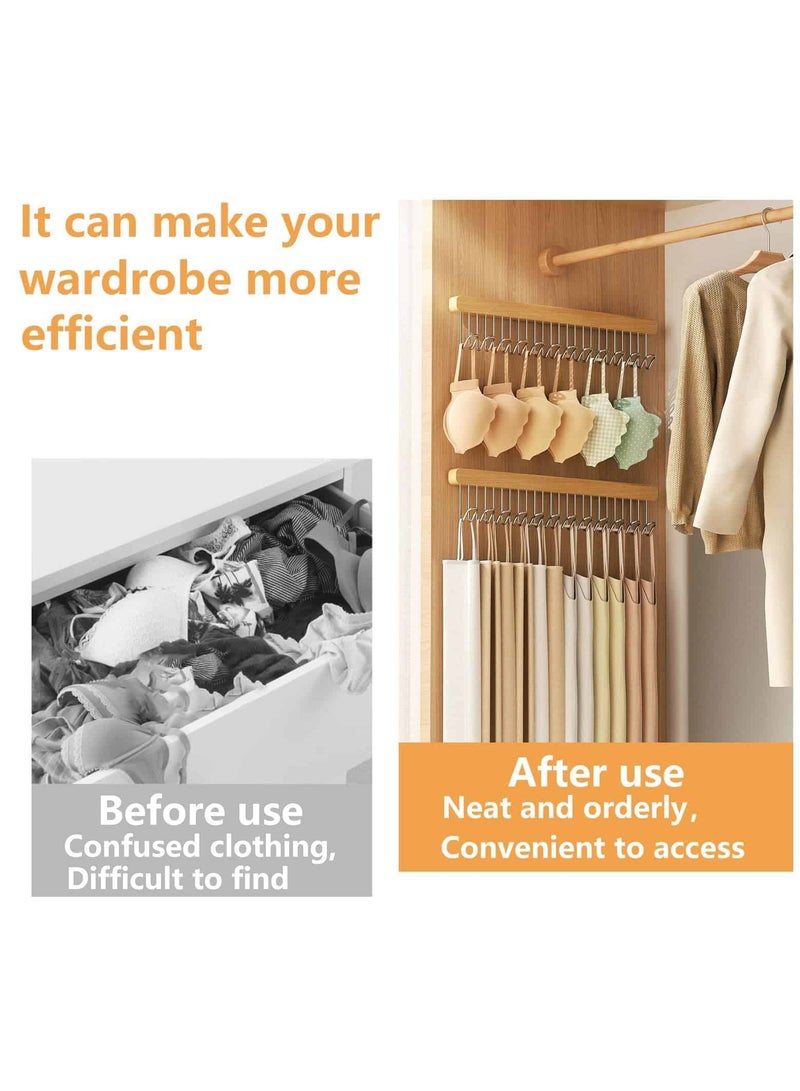 أنمي 2-حزمة تمديد قضبان خادم للخزائن ، 16.2 " خزانة الملابس شماعات ، سحب التدريجي خزانة القطب مع السنانير المعدنية. - Image 4