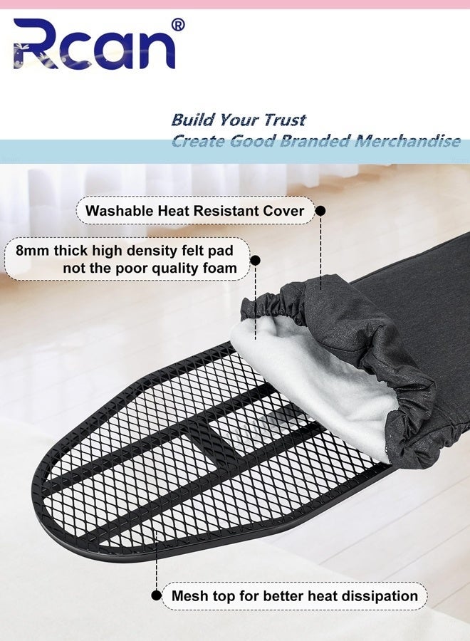 Rcan Wall Mounted Foldable Ironing Board 12" x 36" Fold Down Ironing Board with Heat Resistant Cover Retractable Space Saving Iron Table for Home Apartment and Dorms Easy Release Lever - Image 2