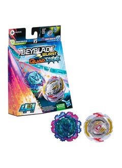 BeyBlade Burst Quadstrike Gambit Dragon D8 And Ambush Achilles A8 Spinning Top Dual Pack 2 Battling Game Top Toy For Kids Ages 8 And Up  - Image 2
