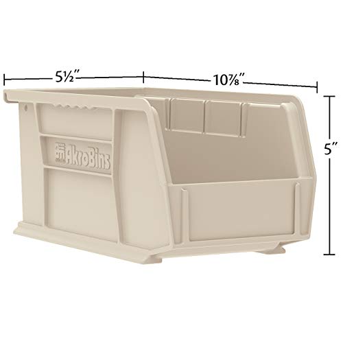 Akro-Mils 30230 AkroBins Plastic Storage Bins, Space-Saving Stackable Bins for Garage, Pantry, Craft Organization, 11-" x 5-" x 5-", Black, 12-Pack - Image 3