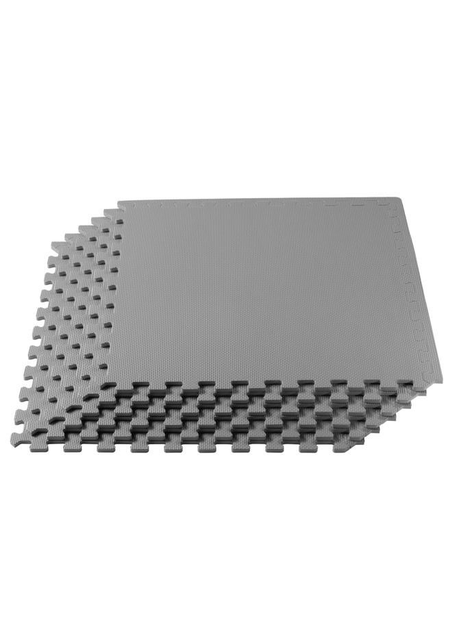 We Sell Mats حصيرة تمارين متعددة الاستخدامات بسماكة 3/8 بوصة مع رغوة EVA، بلاط متداخل، مضادة للإرهاق للاستخدام في المنزل أو الصالة الرياضية، 24 بوصة × 24 بوصة - Image 1