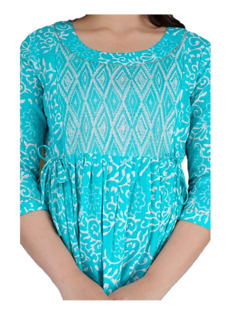 Zebees Cotton Maternity & Feeding Dress, Comfortable and Stylish  - Image 4