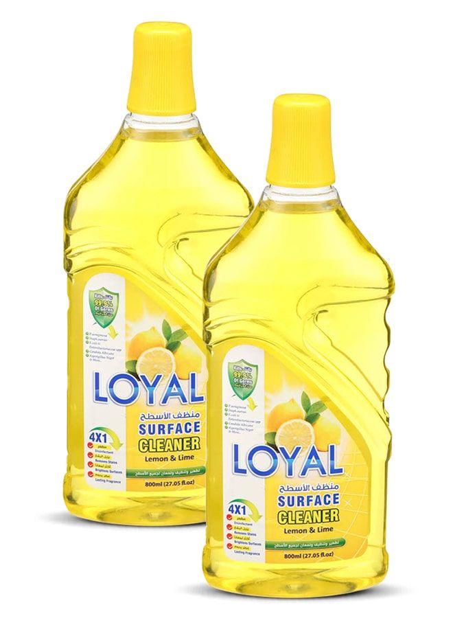 loyal Surface Cleaner 2x800ML Lemon & Lime - Image 2
