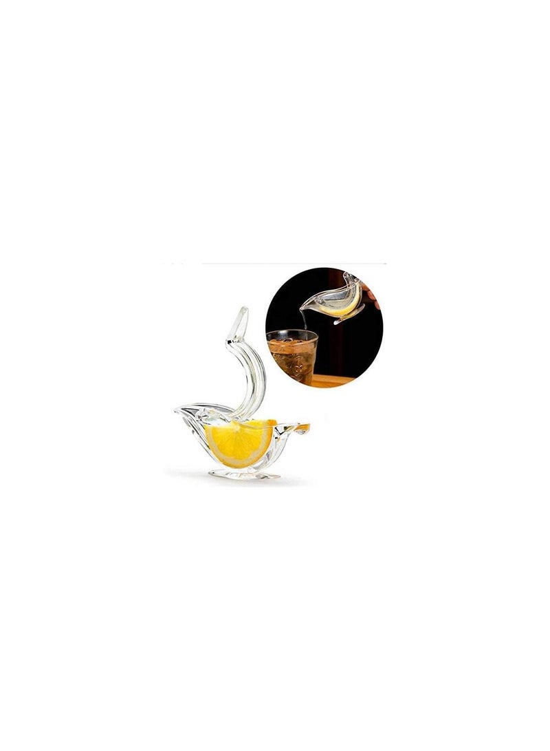 رات سو 2 قطعة عصارة يدوية لعصر الليمون، مصنوعة من الأكريليك، بتصميم شكل الطائر، تستخدم لعصر شرائح الليمون، مناسبة للاستخدام في المطبخ والبار  - Image 5