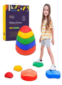 Special Supplies Stepping Stones for Kids, 5 Balance Indoor and Outdoor Blocks Promote Coordination, Balance, Strength, Child Safe Rubber, Non-Slip Edging, Stackable (Primary) - pzsku/Z63F3C789AEDB1FFEFDAEZ/45/_/1686916333/ec7d19cf-7b57-4bec-9c87-351b18cedeb9