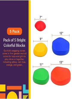 Special Supplies Stepping Stones for Kids, 5 Balance Indoor and Outdoor Blocks Promote Coordination, Balance, Strength, Child Safe Rubber, Non-Slip Edging, Stackable (Primary) - pzsku/Z63F3C789AEDB1FFEFDAEZ/45/_/1686916343/a5656257-505a-449a-8faa-8216103c4b83