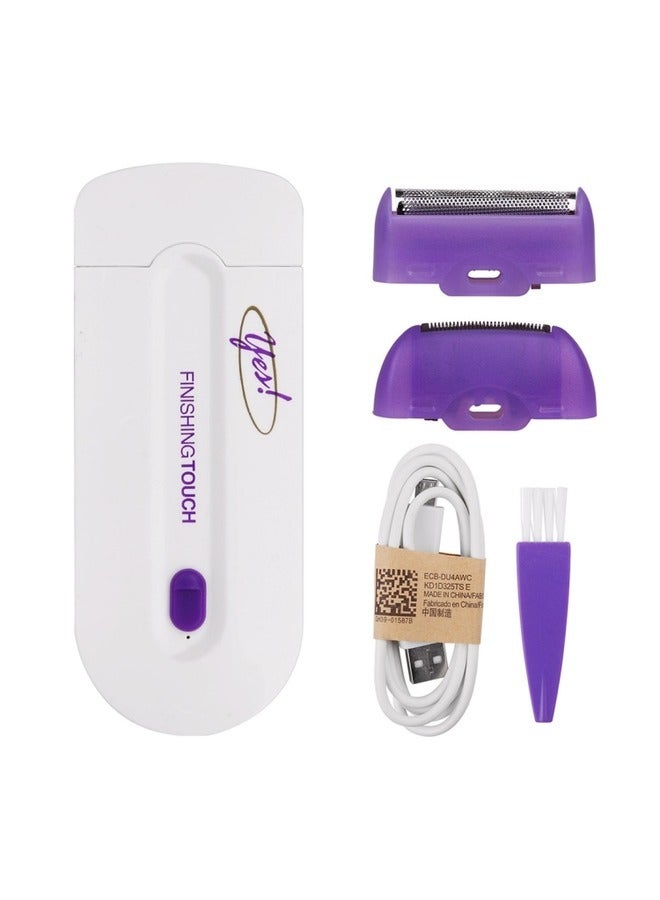 Yes Rechargeable Painless Touch Laser Epilator White/Purple 13x2x8cm - Image 1