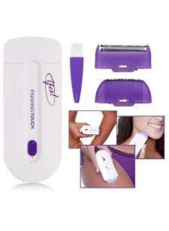 Yes Rechargeable Painless Touch Laser Epilator White/Purple 13x2x8cm - Image 2