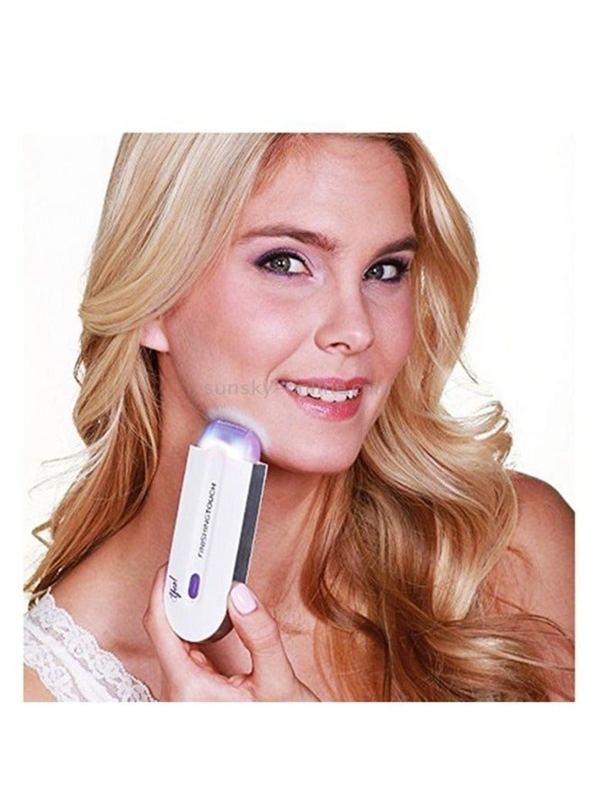 Yes Rechargeable Painless Touch Laser Epilator White/Purple 13x2x8cm - Image 3