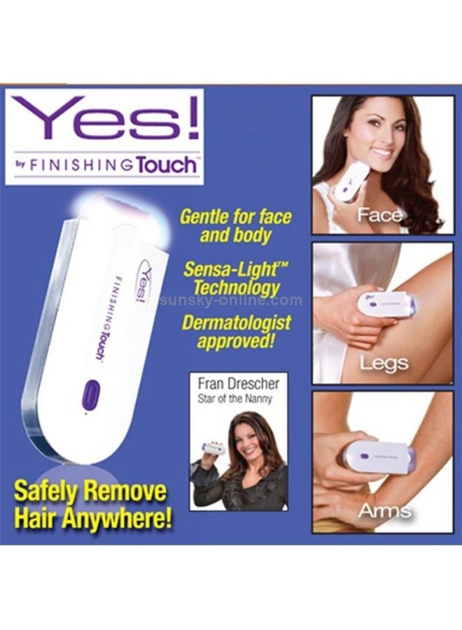 Yes Rechargeable Painless Touch Laser Epilator White/Purple 13x2x8cm - Image 4