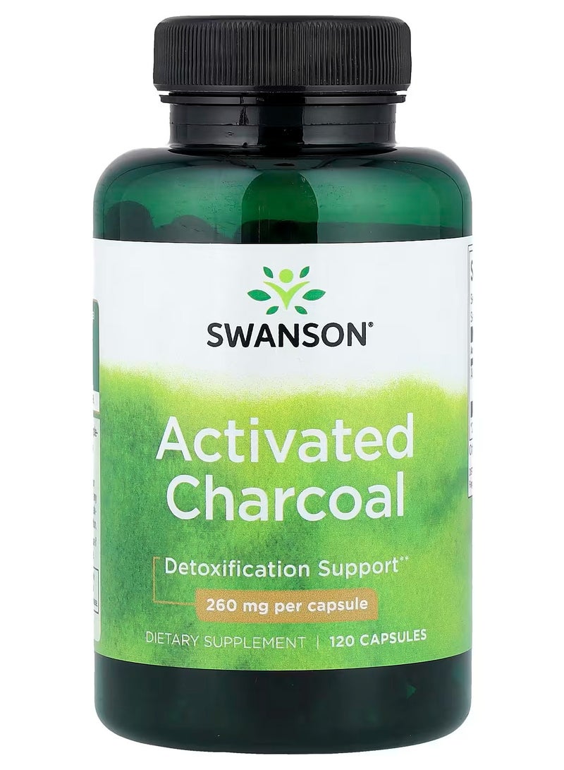 سوانسون الفحم النشط 260 ملغ، 120 كبسول - Image 1