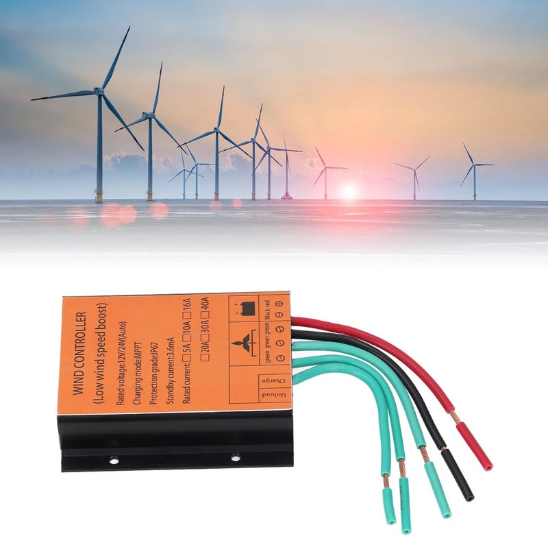 Wind Controller, 12V 24V 16A MPPT PWM Boost Wind Generator Controller, Mini with Diode Indication for Home Systems - Image 3