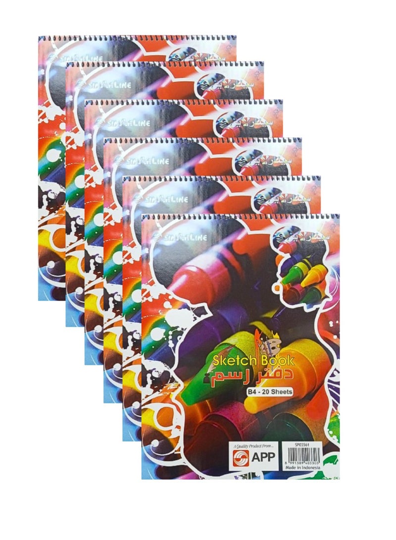 SINARLINE Sketch Book B4 20 Sheets SPO3561 (Pack of 12) - Image 2