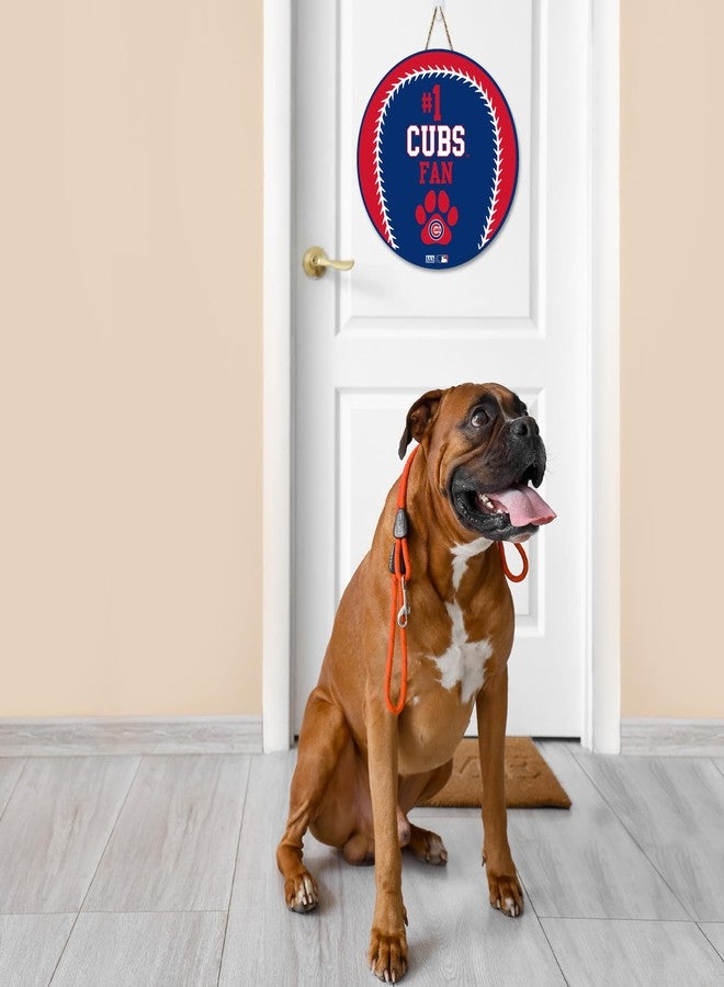 Pets First MLB CHICAGO CUBS BASEBALL SHAPE SIGN Yard Sign Cool & Sporty Fence Sign MLB Fan Yard Decor Waterproof Wooden Sign Indoor & Outdoor with MLB Team Logo - Image 3