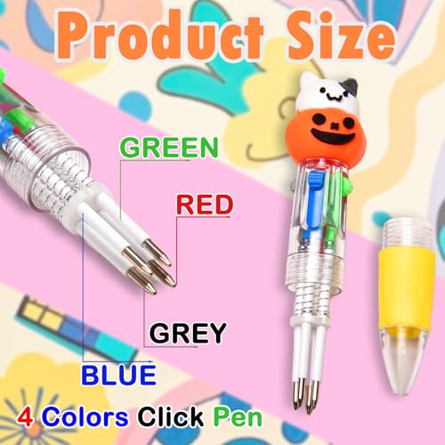 BIMORITA 60Pcs Mini Multicolor Pens in One 4-in-1, Cute Pens Bulk for Party Favors and Birthdays, Delightful Ballpoint Pen Gifts Classroom Prizes (60pcs) - Image 3