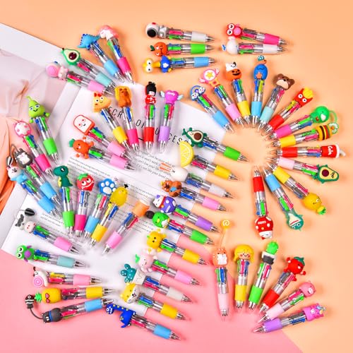BIMORITA 60Pcs Mini Multicolor Pens in One 4-in-1, Cute Pens Bulk for Party Favors and Birthdays, Delightful Ballpoint Pen Gifts Classroom Prizes (60pcs) - Image 5