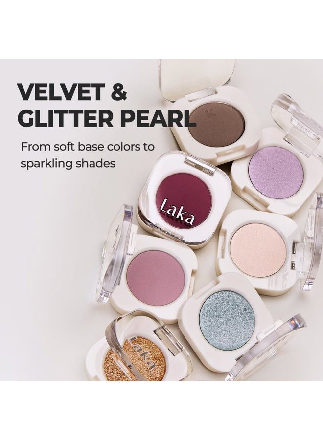 Laka Mono Single Eyeshadow, 1.8g/0.06 oz, High Pigment Eye Shadow, Easy Apply, Long Lasting Color, Smooth Blendable Formula, Vegan, K-Beauty​ (#944 Tu-tu) - Image 4