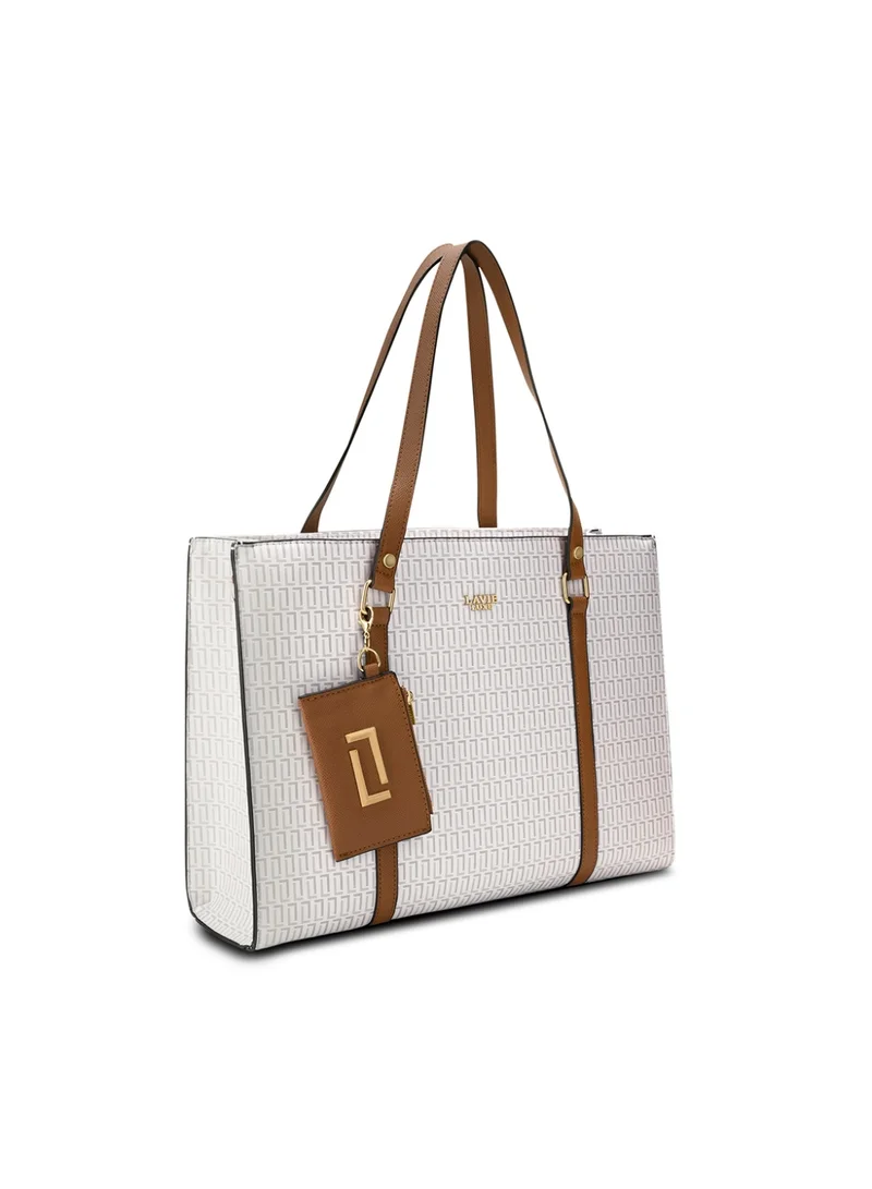 Lavie  Luxe Women's Workbox Tote (Offwhite) for Women | Best Price UAE