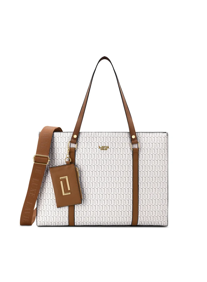 Lavie  Luxe Women's Workbox Tote (Offwhite) for Women | Best Price UAE