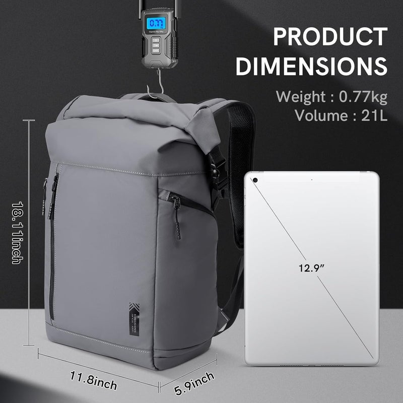KINGSONS Laptop Bag Travel Backpack - Waterproof Laptop Backpack with USB Charging Port, Anti Theft Backpack for Women, Casual Daypack for Business - Image 2