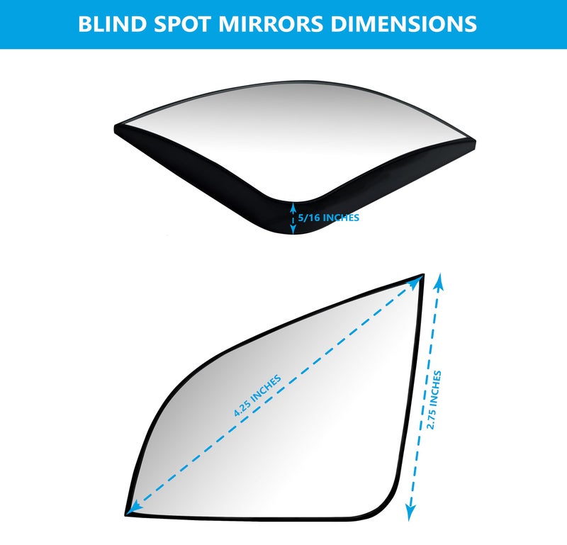 VrooeCoe Convex Stick On Custom Fitted Blind Spot Mirrors Compatible With Toyota Rav4 2013-2025- Engineered to Provide A Wider View - Image 4