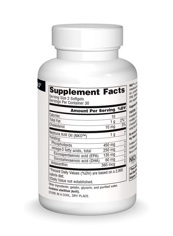 Source Naturals Source Naturals NKO Neptune Krill Oil, Supports Heart Health & Cell Membrane Integrity* 500 Mg - 60 Softgels  - Image 3